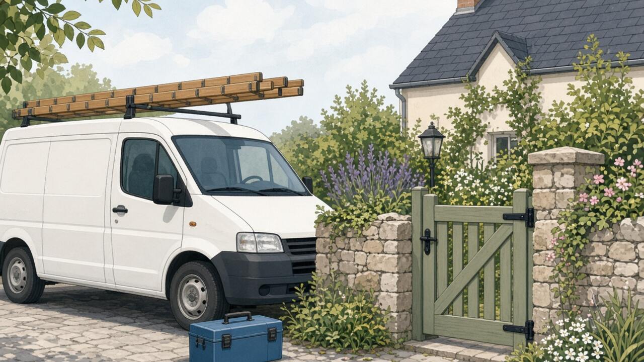 Example illustration of a trades van. It is not a client website.